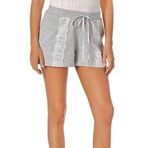 ⚡️SOLD⚡️MILLY Lorie French Terry Shorts Gray Lace Drawstring Short Sweatpants
